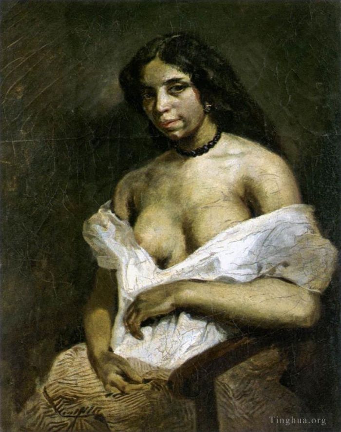 Eugene Delacroix Oil Painting - Aspasia