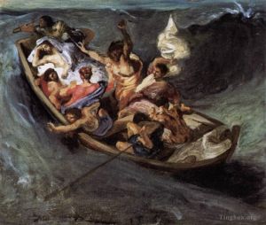 Artist Eugene Delacroix's Work - Christ on the Lake of Gennezaret sketch