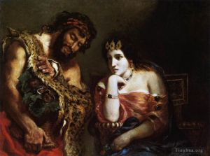 Artist Eugene Delacroix's Work - Cleopatra and the Peasant