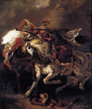 Artist Eugene Delacroix's Work - Combat of the Giaour and the Pasha