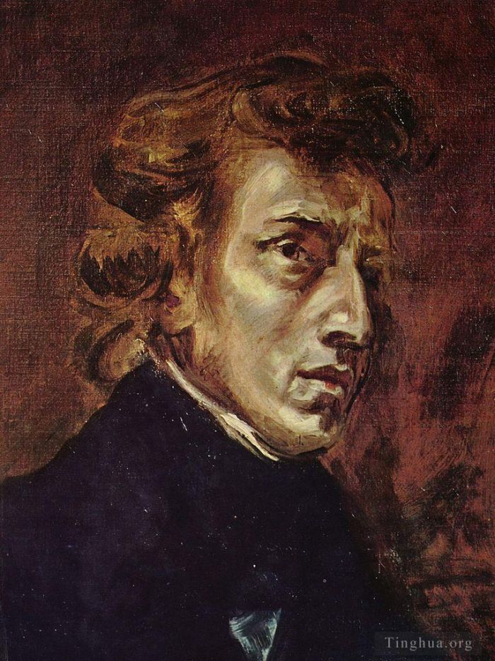 Eugene Delacroix Oil Painting - Frederic Chopin