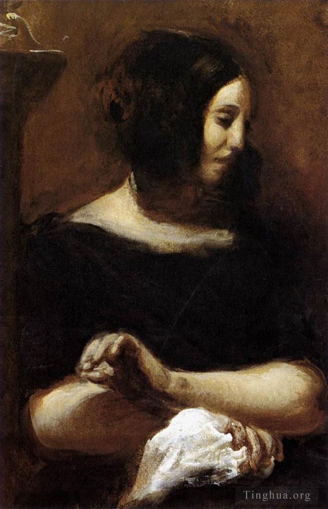 Eugene Delacroix Oil Painting - George Sand