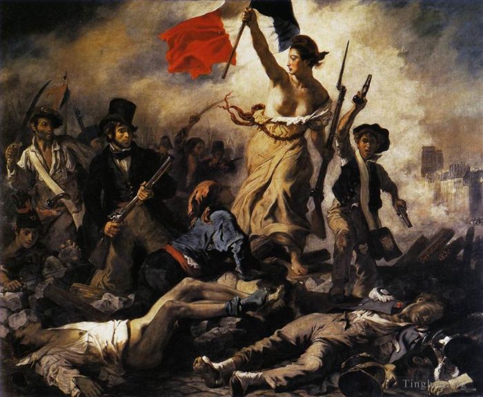 Eugene Delacroix Oil Painting - Liberty Leading the People