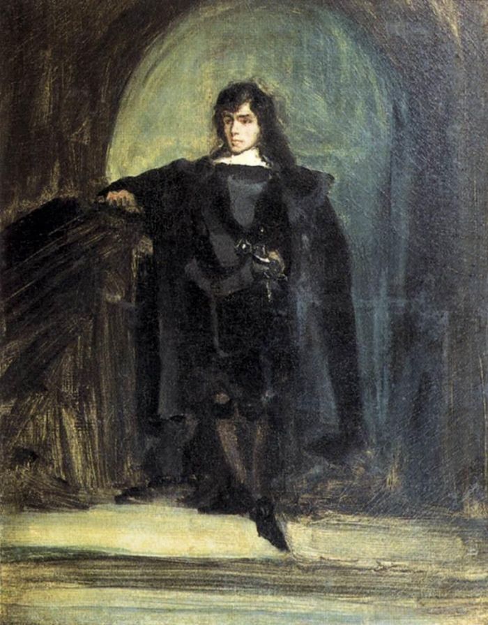 Eugene Delacroix Oil Painting - Self Portrait as Ravenswood