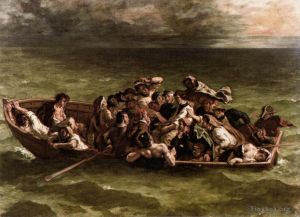 Artist Eugene Delacroix's Work - Shipwreck of Don Juan