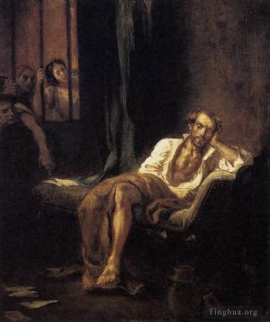 Artist Eugene Delacroix's Work - Tasso in the Madhouse