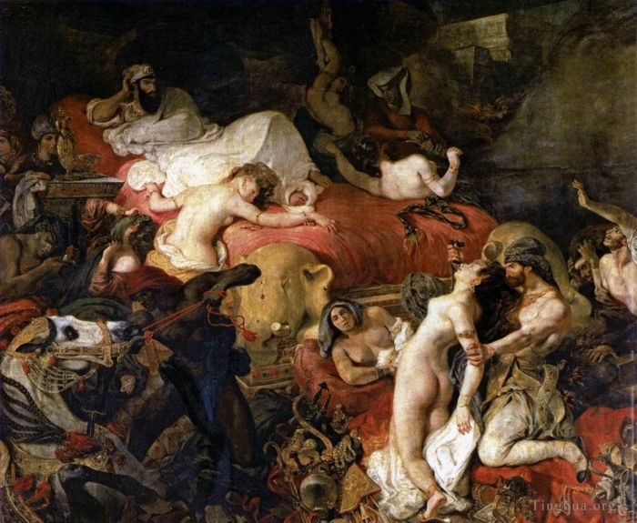 Eugene Delacroix Oil Painting - The Death of Sardanapalus