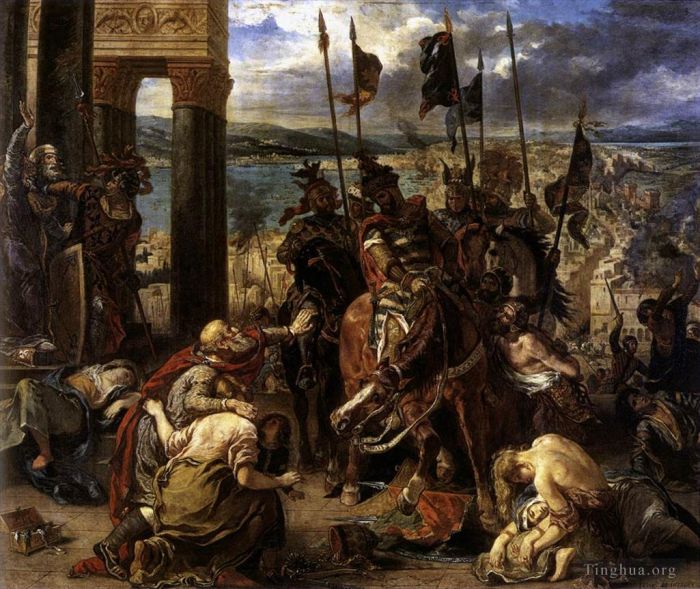 Eugene Delacroix Oil Painting - The Entry of the Crusaders into Constantinople