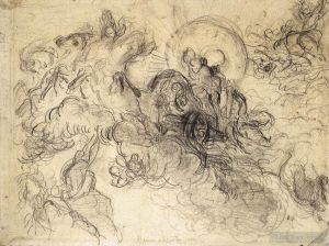 Artist Eugene Delacroix's Work - Apollo Slays Python sketch