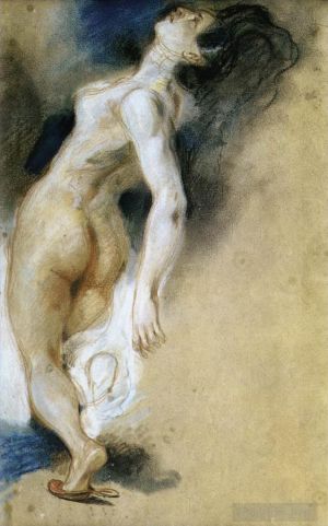 Artist Eugene Delacroix's Work - Female Nude Killed from Behind