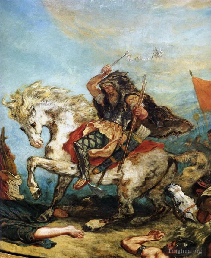 Eugene Delacroix Various Paintings - Attila the hun