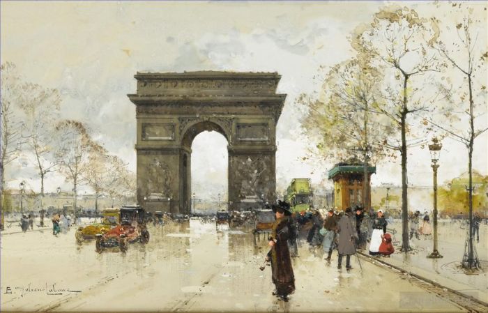 Eugène Galien-Laloue Various Paintings - Arc de Triomphe
