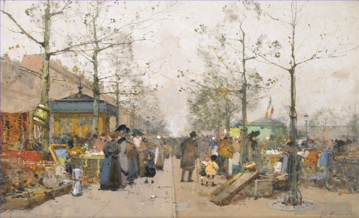 Eugène Galien-Laloue Various Paintings - Brocante