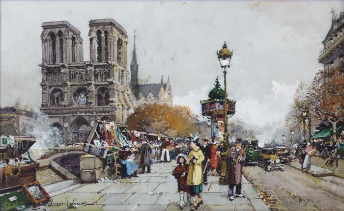 Eugène Galien-Laloue Various Paintings - Notre Dame