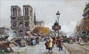 Artist Eugène Galien-Laloue's Work - Notre Dame