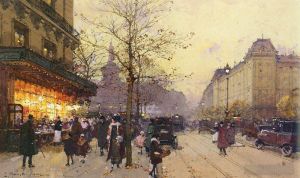 Artist Eugène Galien-Laloue's Work - PLACE DE LA REPUBLIQUE PARIS Parisian