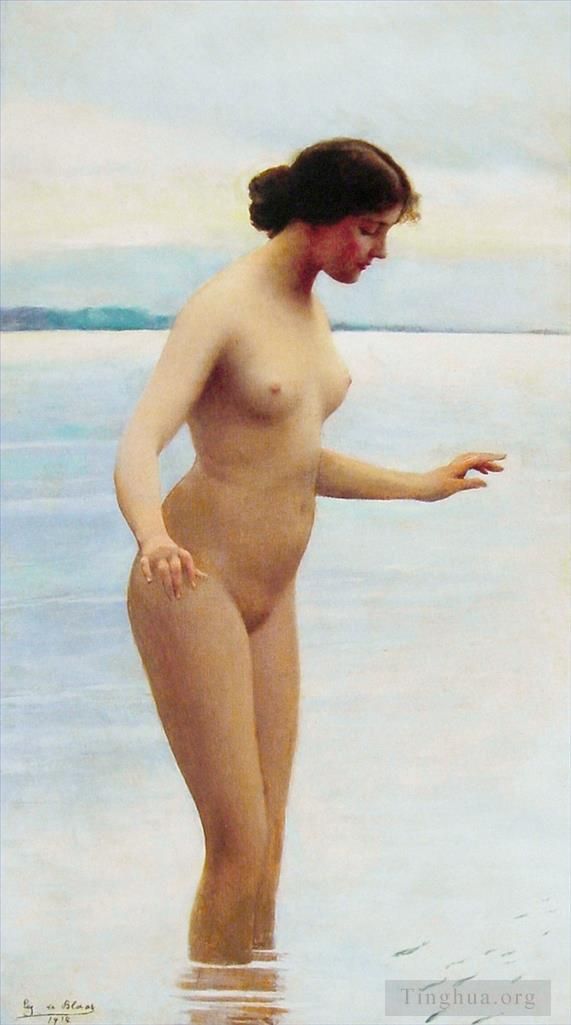 Eugene de Blaas Oil Painting - In the water