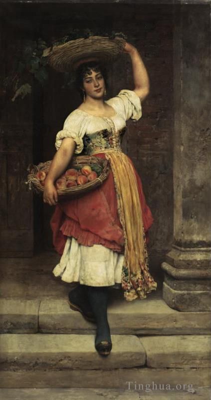Eugene de Blaas Oil Painting - Lisa lady
