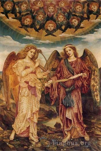 Evelyn De Morgan Oil Painting - Gloria in Excelsis