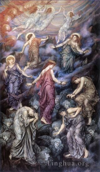 Evelyn De Morgan Oil Painting - Kingdom of Heaven