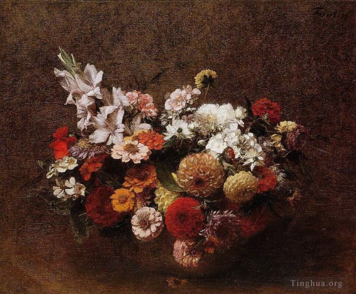 Henri Fantin-Latour Oil Painting - Bouquet of Flowers