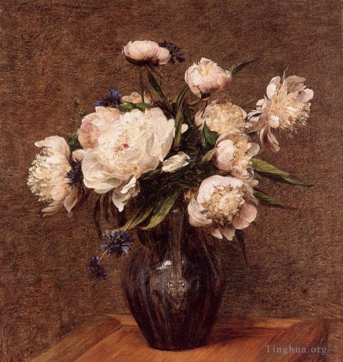 Henri Fantin-Latour Oil Painting - Bouquet of Peonies