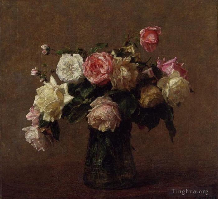 Henri Fantin-Latour Oil Painting - Bouquet of Roses