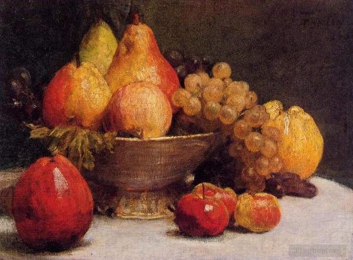Henri Fantin-Latour Oil Painting - Bowl of Fruit