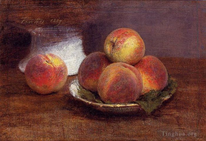 Henri Fantin-Latour Oil Painting - Bowl of Peaches