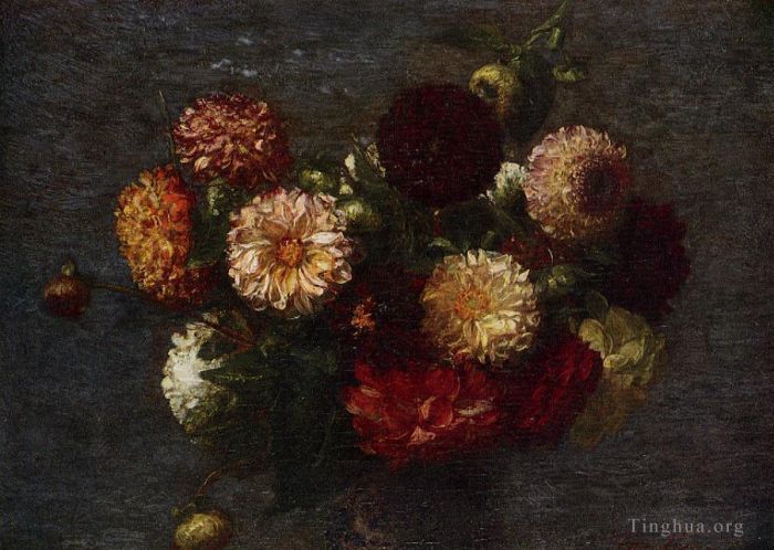 Henri Fantin-Latour Oil Painting - Chrysanthemums2