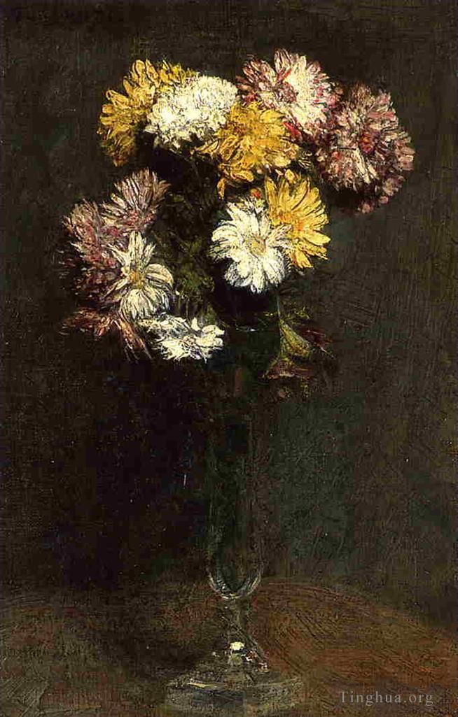 Henri Fantin-Latour Oil Painting - Chrysanthemums3