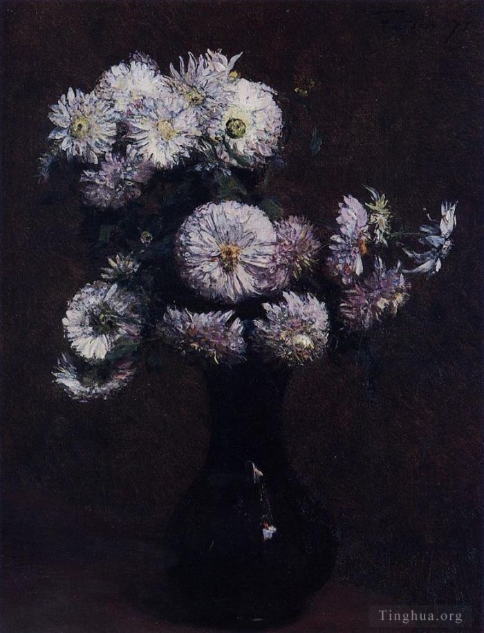 Henri Fantin-Latour Oil Painting - Chrysanthemums
