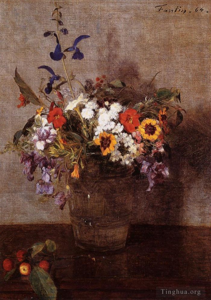 Henri Fantin-Latour Oil Painting - Diverse Flowers