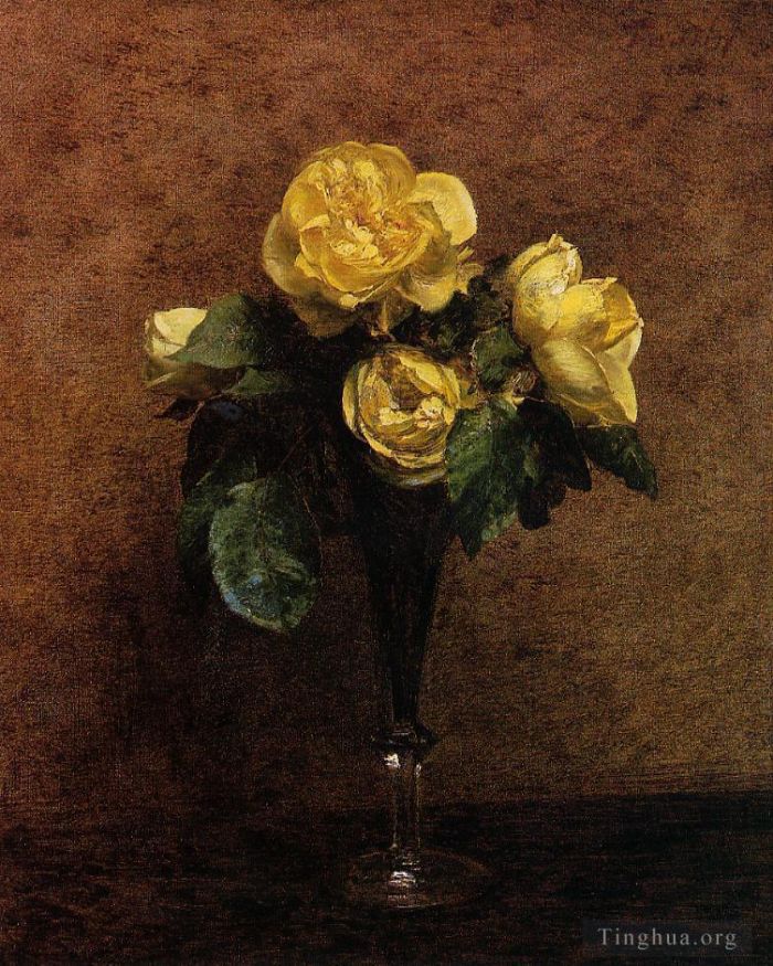 Henri Fantin-Latour Oil Painting - Fleurs Roses Marechal Neil