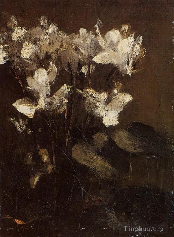 Henri Fantin-Latour Oil Painting - Fleurs cyclamens