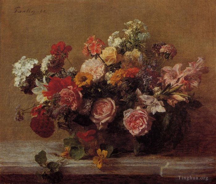 Henri Fantin-Latour Oil Painting - Flowers3
