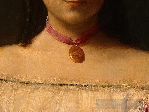 Henri Fantin-Latour Oil Painting - Mademoiselle de Fitz James 186detail3