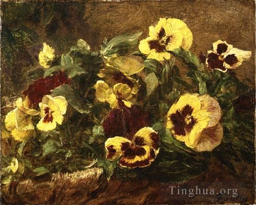 Henri Fantin-Latour Oil Painting - Pansies 1903