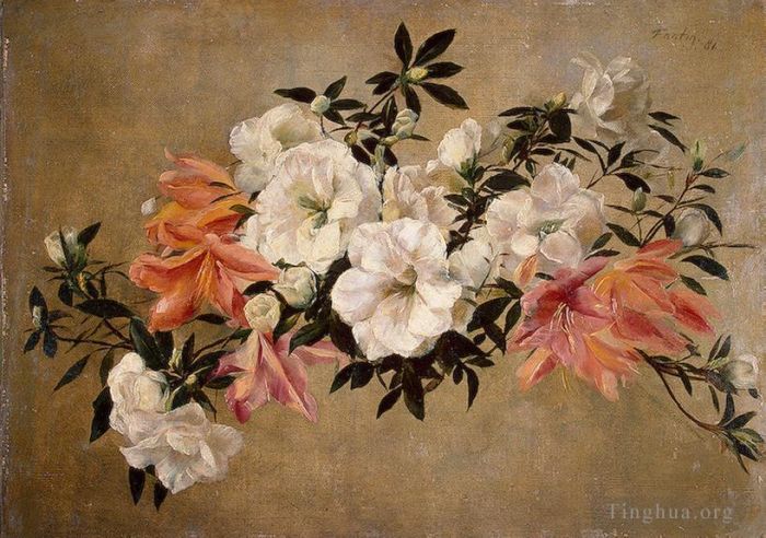 Henri Fantin-Latour Oil Painting - Petunias