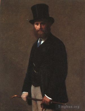 Artist Henri Fantin-Latour's Work - Portrait of Edouard Manet 1867