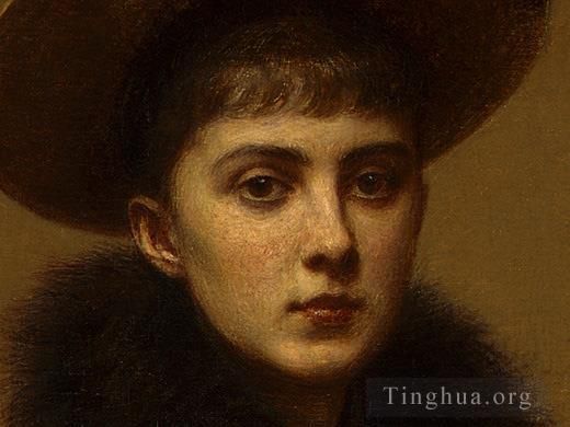 Henri Fantin-Latour Oil Painting - Portrait of Sonia 189detail3