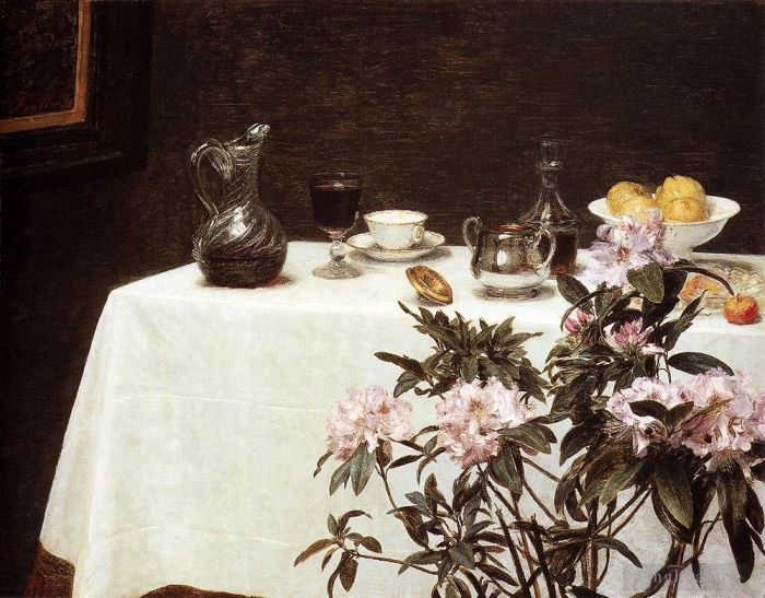 Henri Fantin-Latour Oil Painting - Still Life Corner Of A Table