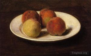 Artist Henri Fantin-Latour's Work - Still Life of Four Peaches