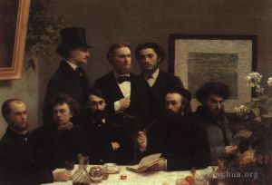 Artist Henri Fantin-Latour's Work - The Corner of the Table 1872