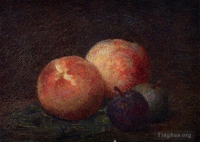 Henri Fantin-Latour Oil Painting - Two Peaches and Two Plums