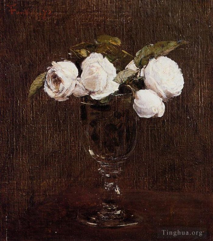 Henri Fantin-Latour Oil Painting - Vase of Roses