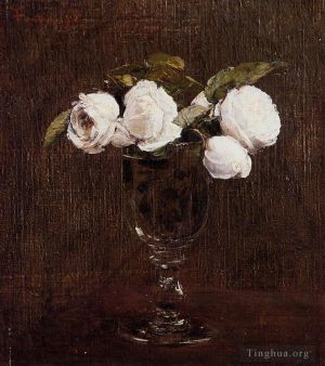 Artist Henri Fantin-Latour's Work - Vase of Roses