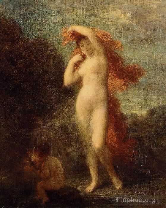 Henri Fantin-Latour Oil Painting - Venus and Cupid