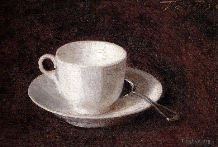 Henri Fantin-Latour Oil Painting - White Cup And Saucer