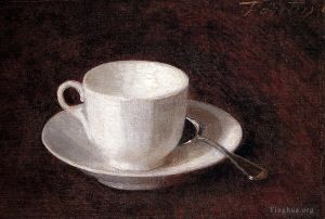 Artist Henri Fantin-Latour's Work - White Cup And Saucer